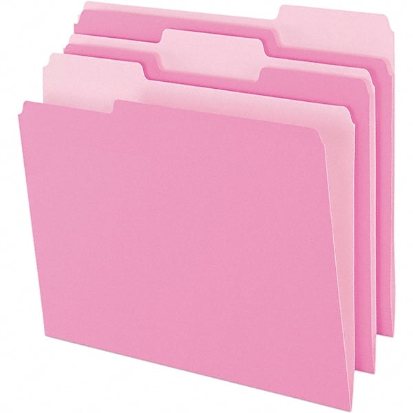 pink file folders