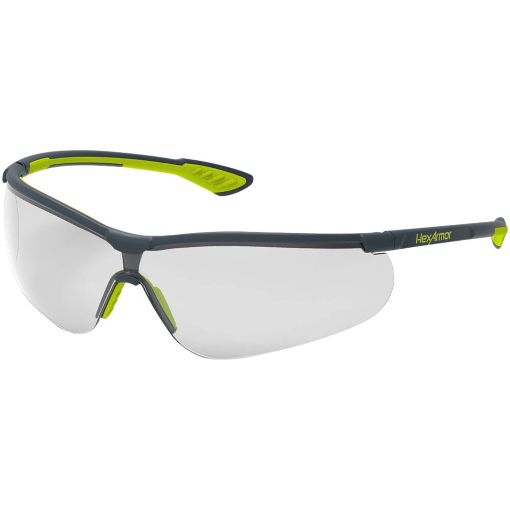 Safety Glass: Anti-Fog & Scratch-Resistant, Polycarbonate, Clear Lenses, Curved & Straight