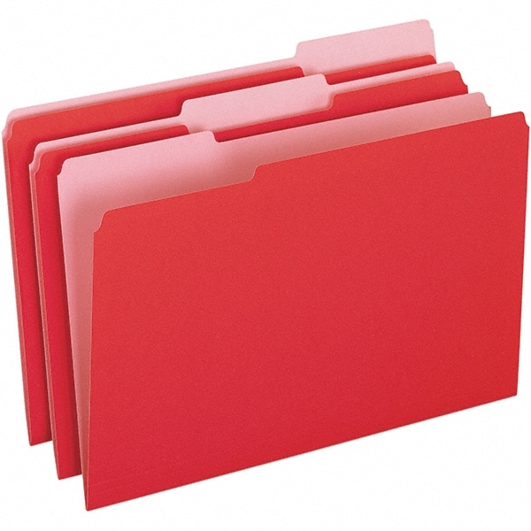 Pendaflex - File Folders with Top Tab: Legal, Red, 100/Pack | MSC ...