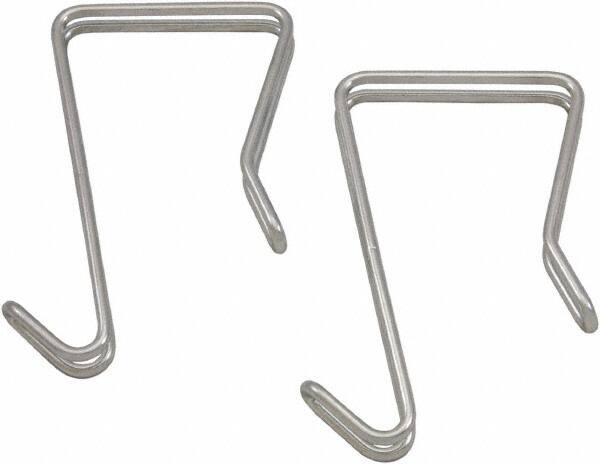 Pack of (2), 2-1/2" Long x 2-1/2" Deep, Steel Over the Panel Hooks