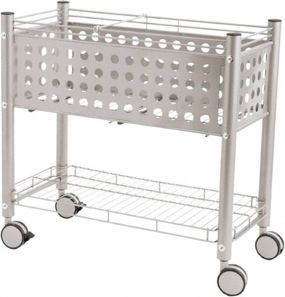 File Utility Cart: Steel, Gray