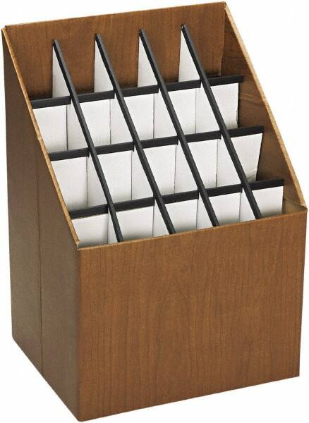 Roll File Storage; Type: Roll Files ; Number of Compartments: 20.000 ; Overall Width: 15 ; Overall Depth: 12 (Inch); Overall Height (Inch): 22 ; Color: Wood Grain