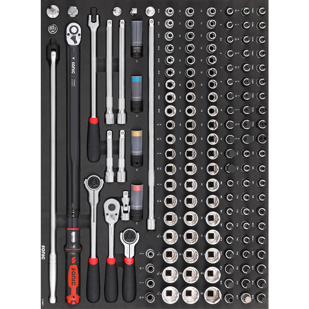 Sonic Tools USA - Socket Set: Ratchet & Socket Set, 149 Pc, 1/2