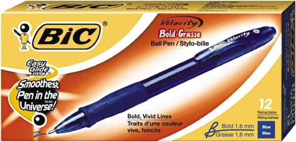 Paper Mate - Retractable Ball Point Pen: 1 mm Tip, Blue Ink - 19349281 -  MSC Industrial Supply