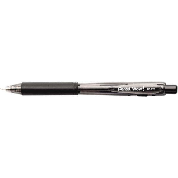 Pentel - Ball Point Pen: Conical Tip, Black Ink | MSC Direct