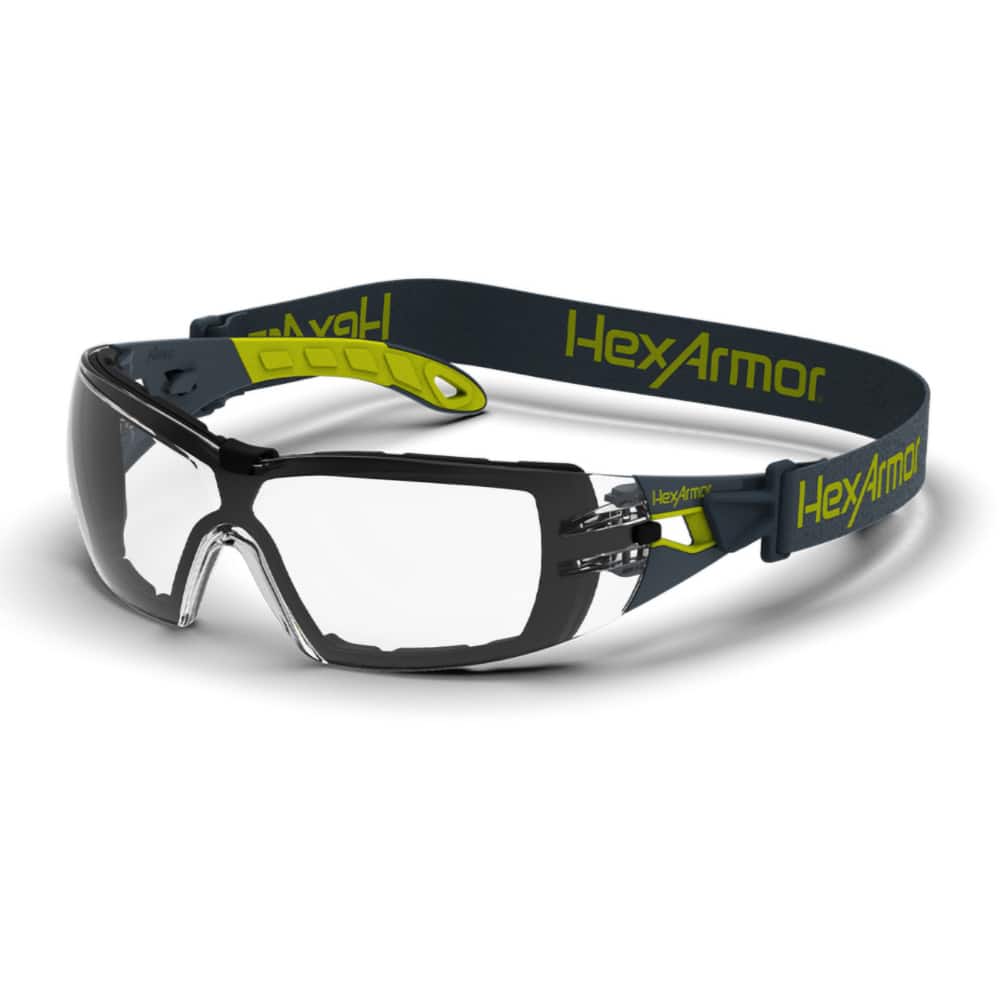HexArmor. 11-12001-04 Safety Glass: Anti-Fog & Scratch-Resistant, Polycarbonate, Clear Lenses, Frameless 