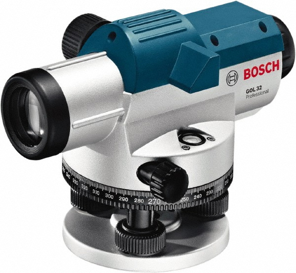 Optical Levels: Type: Automatic Optical Level; Magnification: 32x; Level Type: Self-Leveling Compensator