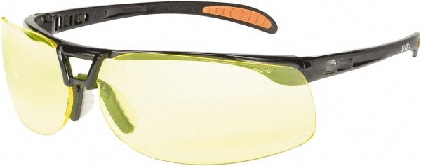 Safety Glass: Anti-Fog & Scratch-Resistant, Polycarbonate, Amber Lenses, Full-Framed, UV Protection