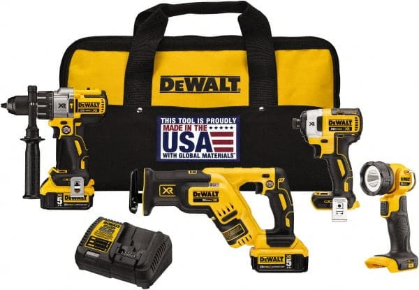 DeWALT Cordless Tool Combination Kit: 20V 32489551 MSC Industrial  Supply