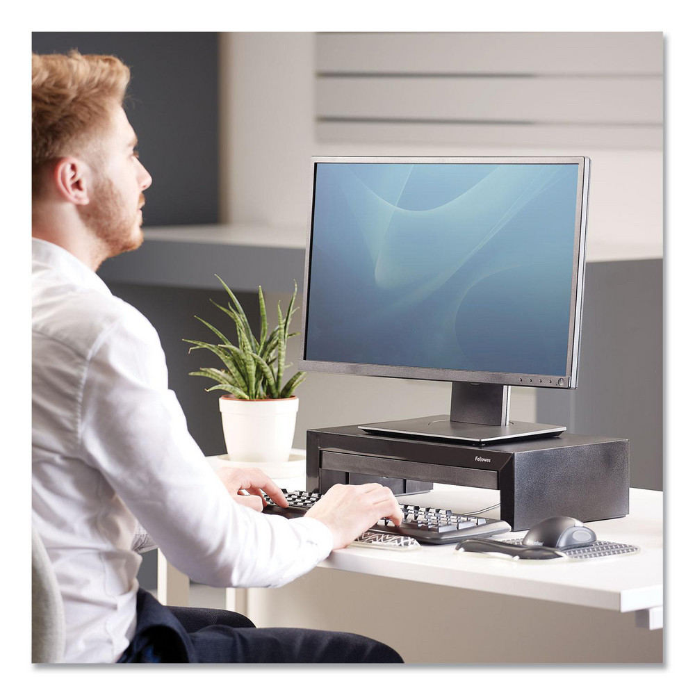 Monitor Rafters FELLOWES - Office Machine Supplies: Monitor Riser, Silver | MSC Direct