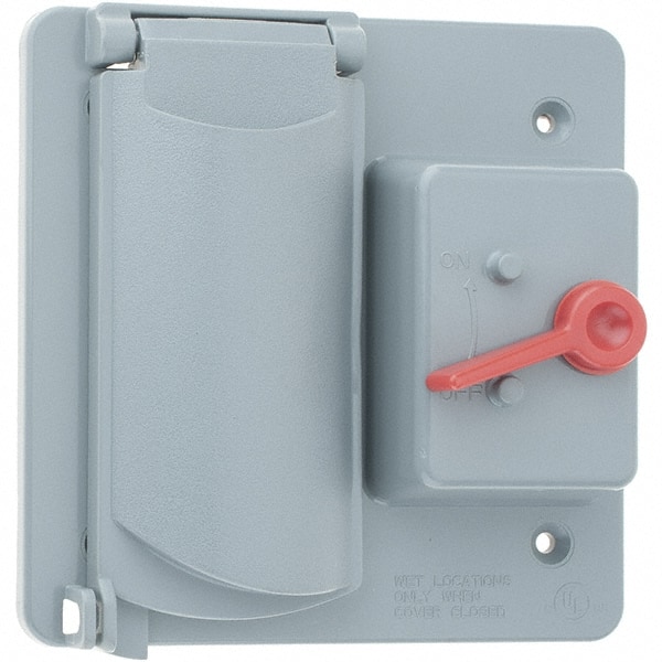 Leviton WP2SD-GY Device Electrical Box Cover: Polyvinyl Chloride 