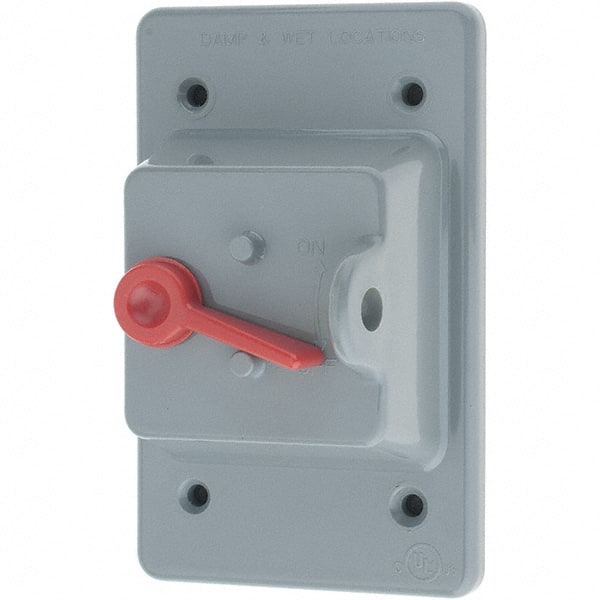 Leviton WP1S-GY Device Electrical Box Cover: Polyvinyl Chloride 