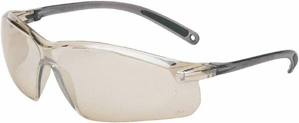 Safety Glass: Scratch-Resistant, Polycarbonate, Silver Lenses, Full-Framed, UV Protection