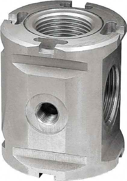 Parker P3YMA9V0N FRL Modular Manifold Block: Use with Parker P3Y Filter, Regulator & Lubricator Image