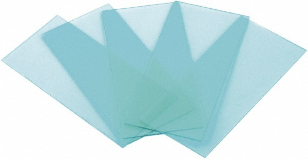 Pack of (5) 4" Wide x 2" High, Polycarbonate Auto-Darkening Filter & Lens Covers - 1/16" Thick, Clear, Inside Mount