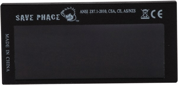 3.74" Wide x 1.42" High, Lens Shade 3 to 10, Polycarbonate Auto-Darkening Filter - 1/4" Thick, Green, Inside Mount