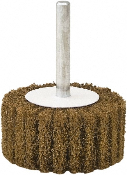 Mounted Flap Wheel: 1" Dia, 1" Face Width, 60 Grit, Aluminum Oxide