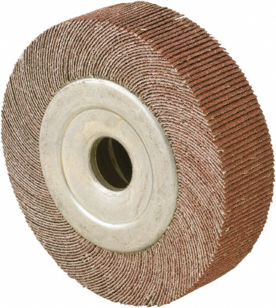 6 x 1-1/2" 60 Grit Aluminum Oxide Unmounted Flap Wheel - Coated, Medium Grade, 1" Center Hole, 5,000 Max RPM
