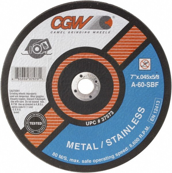 Reinforced Cutoff Wheel 0.035/" Thi... 60 Grit Tru-Maxx 8/" Diam Aluminum Oxide