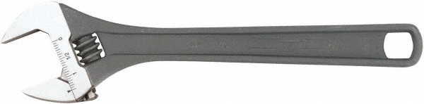 Channellock 1-1/8" Jaw Capacity, 8" Standard Adjustable Wrench - Steel, Black Finish, 8" OAL | Part #808NW