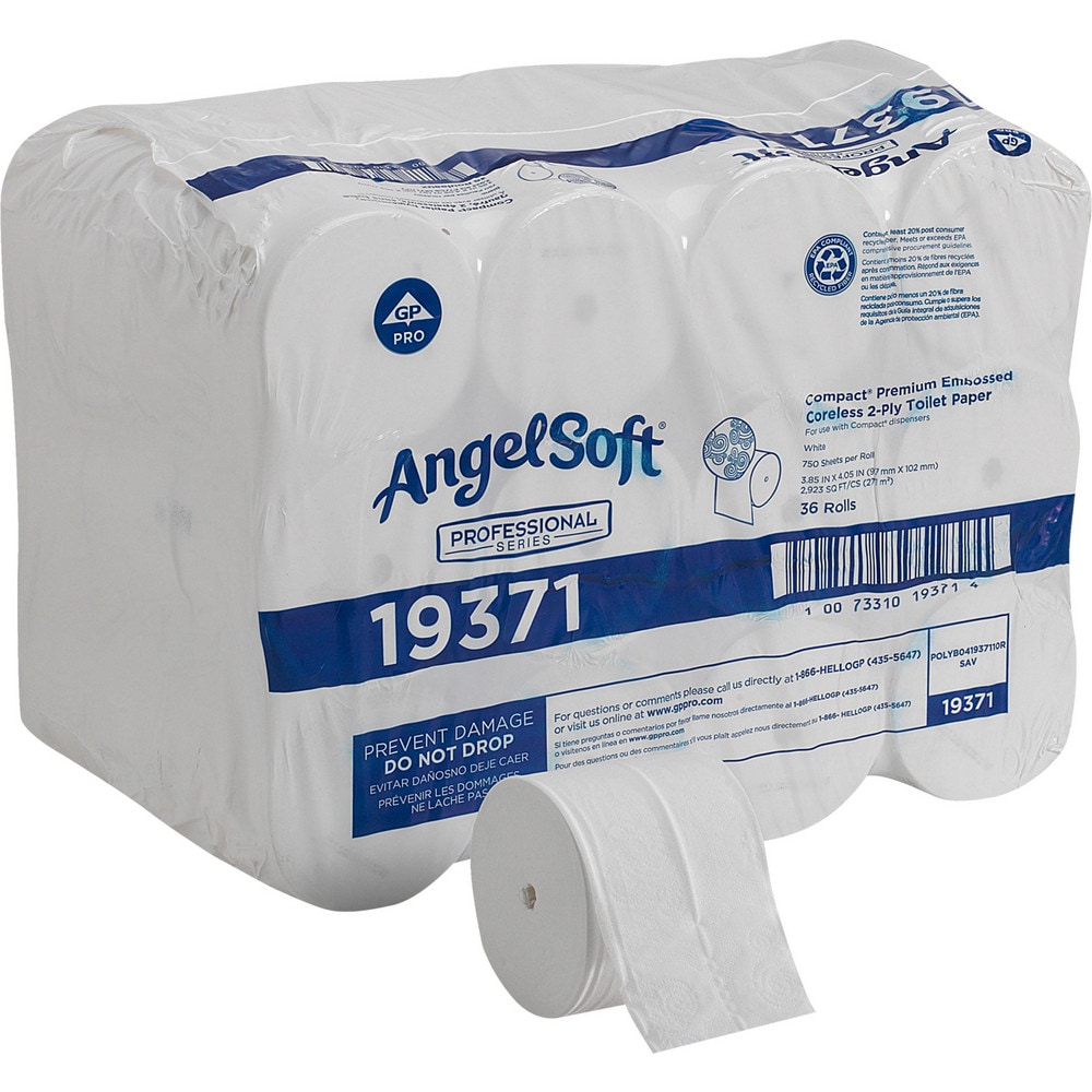 Angel Soft Professional Series Compact Premium Embossed Coreless 2-Ply Toilet Paper