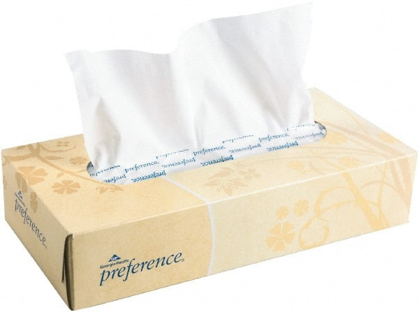 GEORGIA PACIFIC 48100 Pack of (30) 100-Sheet Flat Boxes of White Facial Tissues 