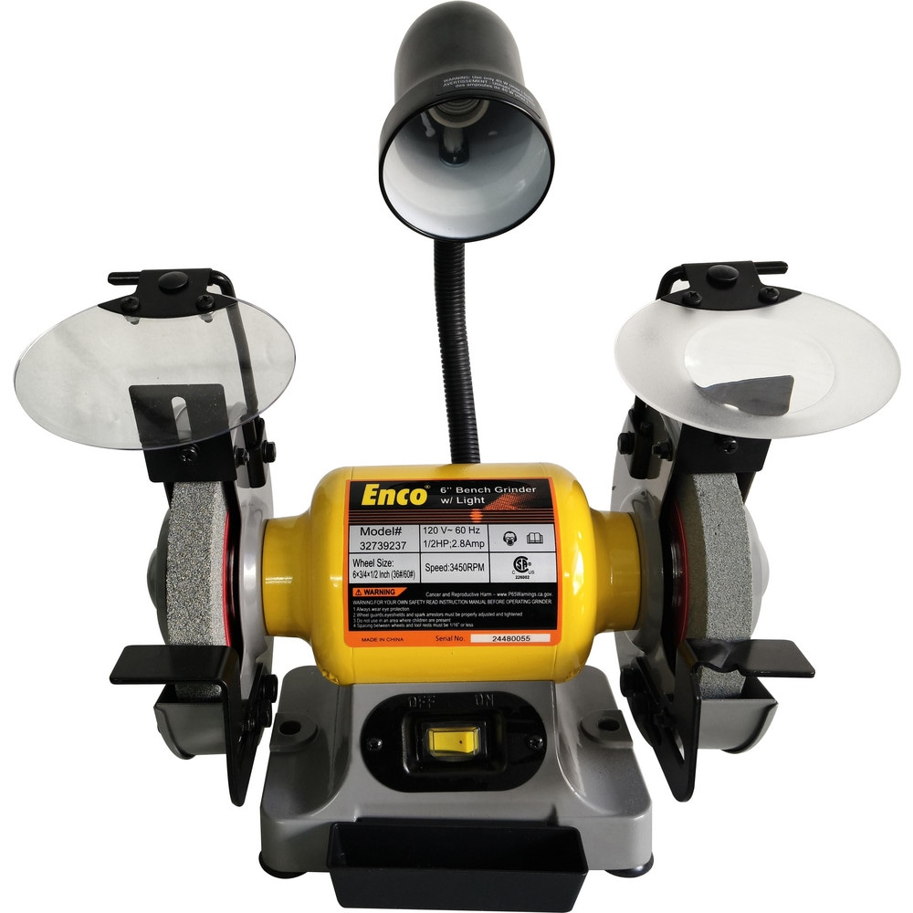 Grinder: 6" Wheel Dia, 120V, 1 Phase