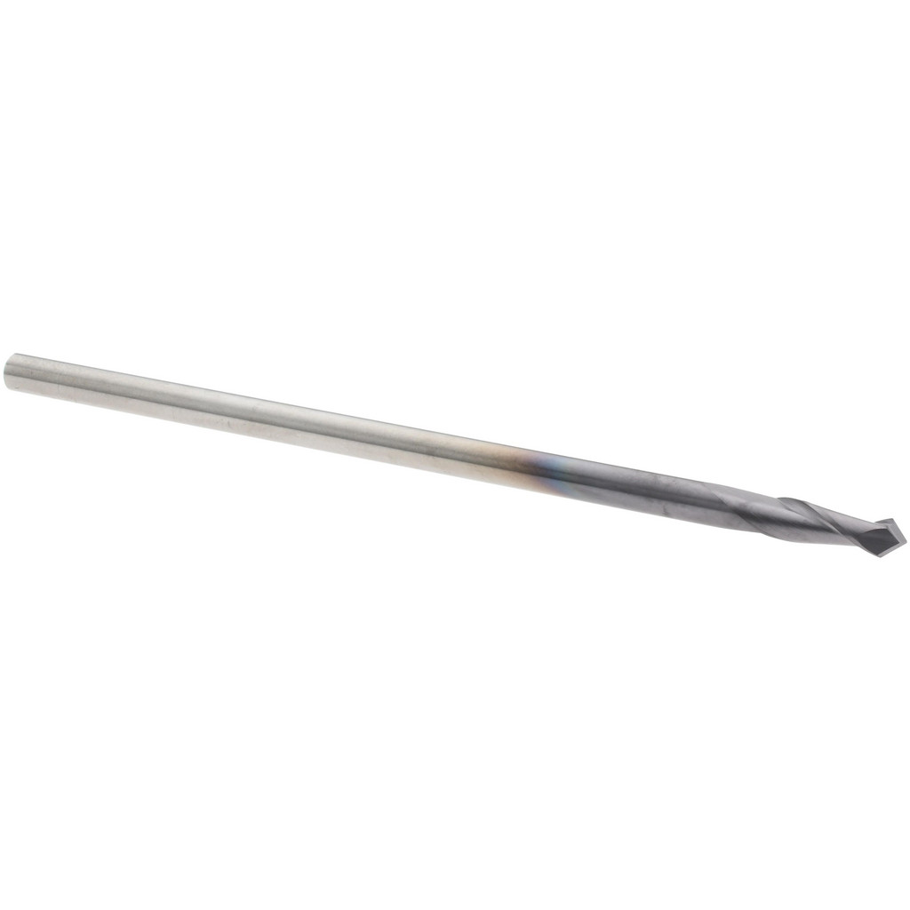 Harvey Tool Spotting Drill: 1/8" Dia, 90 deg, 3" OAL, Solid Carbide - 3/8" Flute Length, 1/8" Shank Dia, AlTiN Finish, Right Hand Cut