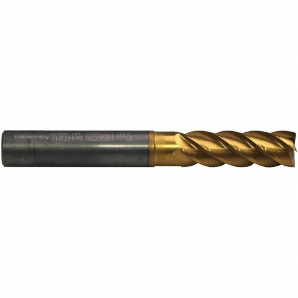 Roughing & Finishing End Mill: 12 mm Dia, 5 Flutes, Square End, Solid Carbide