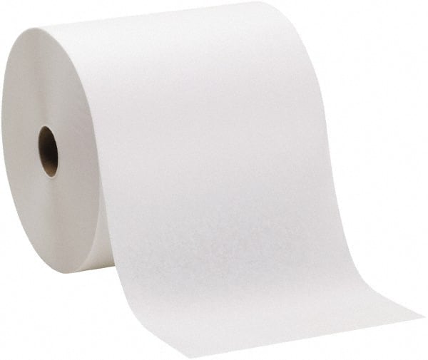 Paper Towels: Hard Roll, 6 Rolls, Roll, 1 Ply, Recycled Fiber, White