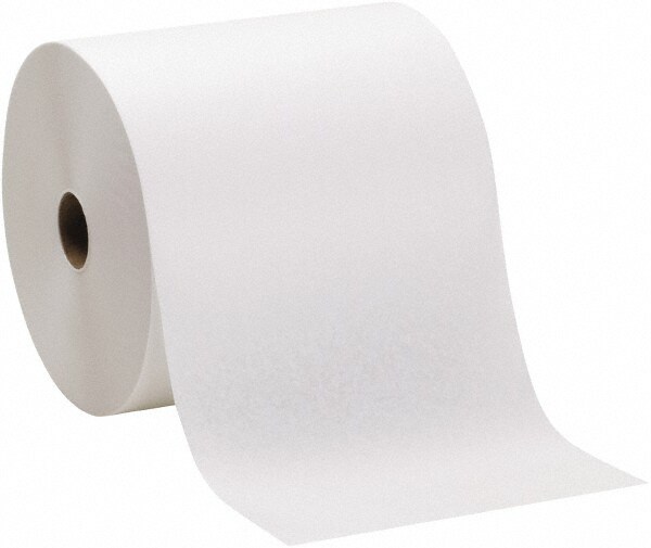 Paper Towels: Hard Roll, 6 Rolls, Roll, 1 Ply, Recycled Fiber, White