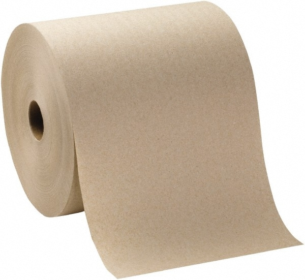 Paper Towels: Hard Roll, 6 Rolls, Roll, 1 Ply, Recycled Fiber, Brown