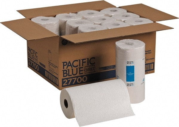 Paper Towels: Perforated Roll, 12 Rolls, Roll, 2 Ply, White