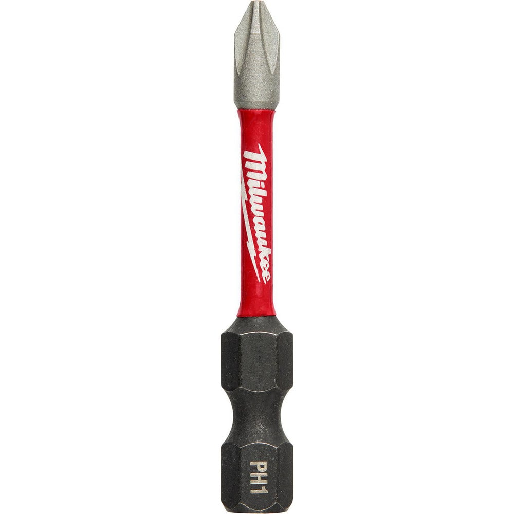 Phillips Screwdriver Bits; Point Size: #1 ; Drive Size: 1/4in (Inch); Overall Length (Inch): 2 ; Material: Steel ; Tool Type: Phillips Bit