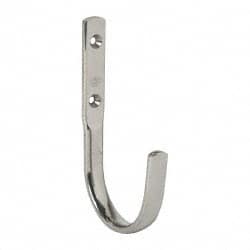 Storage Hook: 2-11/16" Projection, Stainless Steel