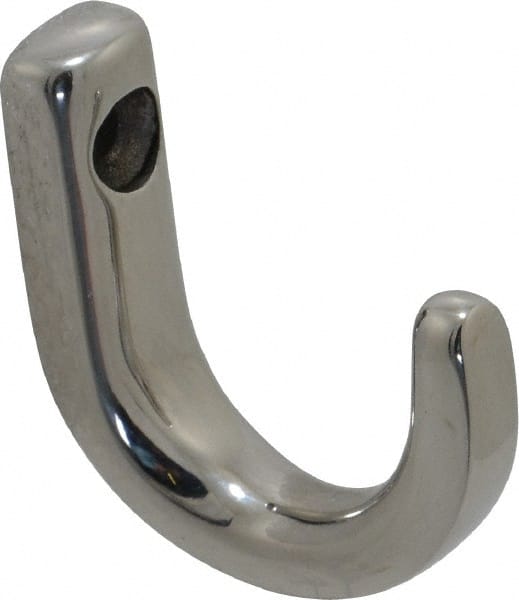 Storage Hook: 1-3/16" Projection, Stainless Steel