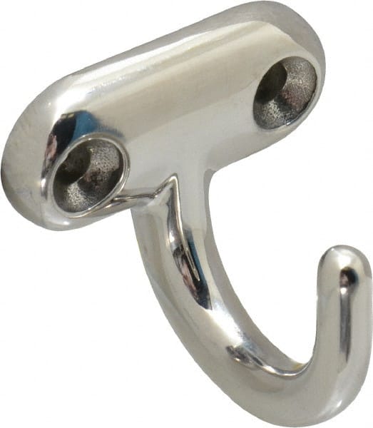 Storage Hook: Screw Mount, 1-1/4" Projection, Stainless Steel