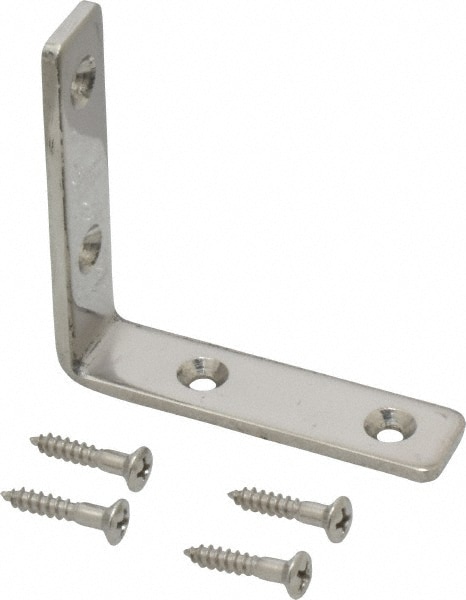 2-13/32" Long x 19/32" Wide, 18-8 Stainless Steel, Corner Brackets