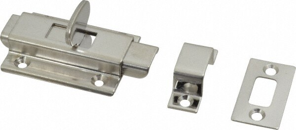 2" Long, Stainless Steel Slide Bolt