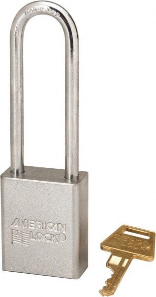 American Lock A5102 Padlock: Steel, Keyed Different, 1-1/2" Wide 