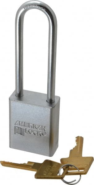 American Lock A5102KA38746 Padlock: Steel, Keyed Alike, 1-1/2" Wide 