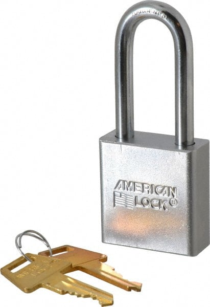 American Lock A5201KA23883 Padlock: Steel, Keyed Alike, 1-3/4" Wide 