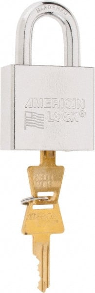 American Lock A5260KA53574 Padlock: Brass & Steel, Keyed Different, 2" Wide, Chrome-Plated 