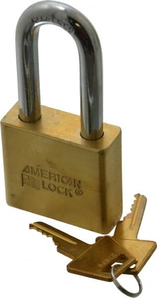 American Lock A5571KA27678 Padlock: Brass & Steel, Keyed Alike, 2" Wide 