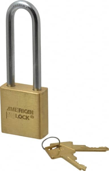 American Lock A5562 KD Padlock: Brass & Steel, Keyed Different, 1-3/4" Wide 
