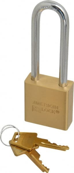 American Lock A5562KA53875 Padlock: Brass & Steel, Keyed Alike, 1-3/4" Wide 
