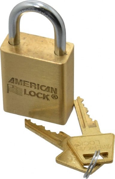American Lock A5530 KD Padlock: Brass & Steel, Keyed Different, 1-1/2" Wide 