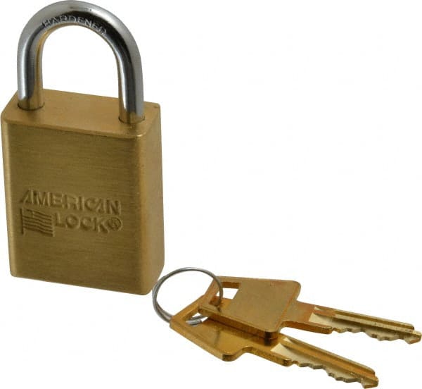 American Lock A5530KA36227 Padlock: Brass & Steel, Keyed Alike, 1-1/2" Wide 