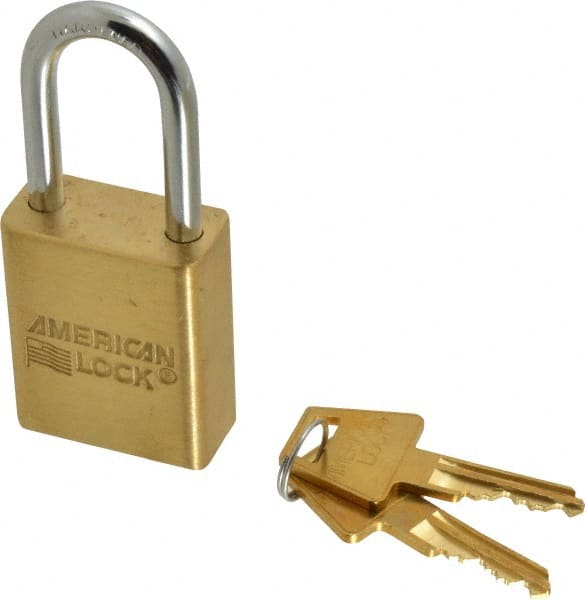 American Lock A5531KA27548 Padlock: Brass & Steel, Keyed Alike, 1-1/2" Wide 