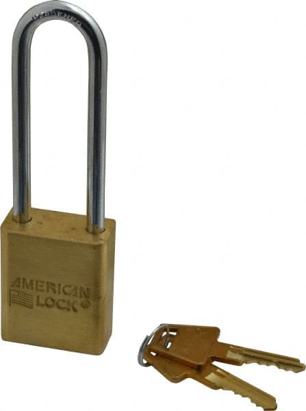 American Lock A5532 KD Padlock: Brass & Steel, Keyed Different, 1-1/2" Wide 
